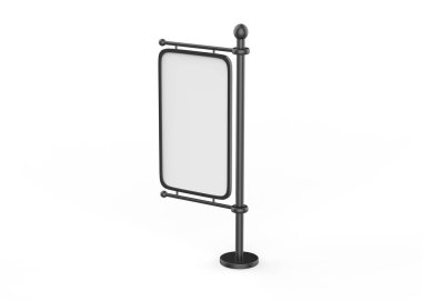 Sokak reklamcılığı için reklam. Model reklam panosu. 3d illüstrasyon