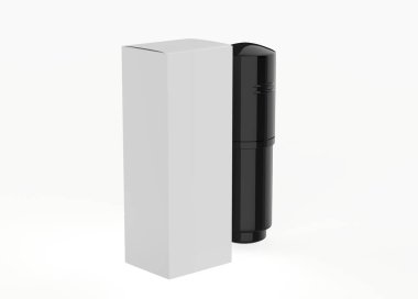 Beyaz arka planda izole edilmiş parlak fosforlu kalem modeli. 3d illüstrasyon 