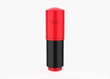 Beyaz arka planda izole edilmiş parlak fosforlu kalem modeli. 3d illüstrasyon 