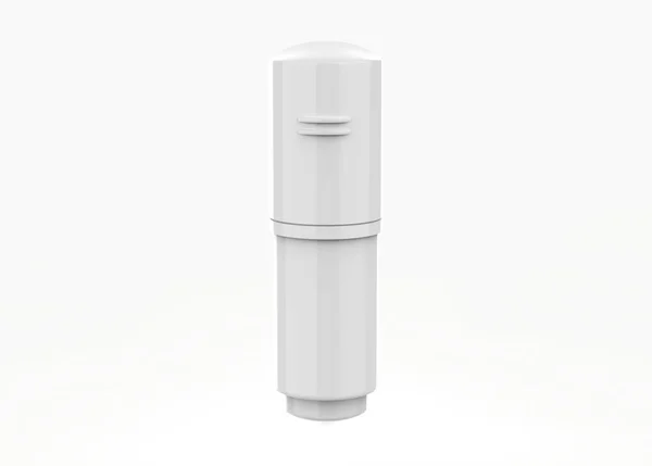 光洁的高打火机Pen Mockup被白色背景隔离 3D说明 — 图库照片