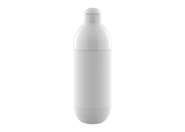 Глянцевий Пластиковий Косметичний Макет Пляшки Ізольований Білому Тлі Ілюстрація — стокове фото