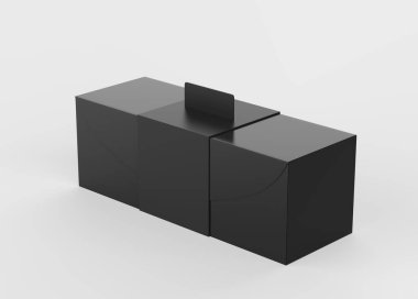 Boş ürün ambalaj karton kutu. 3d illüstrasyon.
