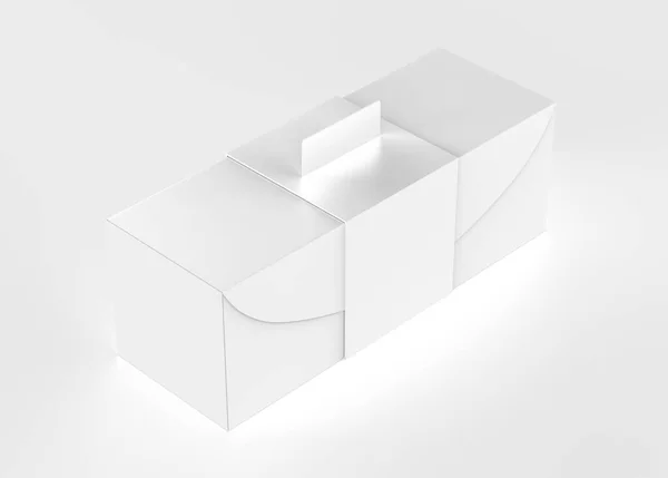 Tomma Produkt Förpackning Papperskartong Illustration — Stockfoto