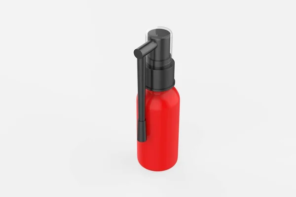 Plastikowe Butelki Long Dysza Sprayer Mockup Izolowane Białym Tle Ilustracja — Zdjęcie stockowe