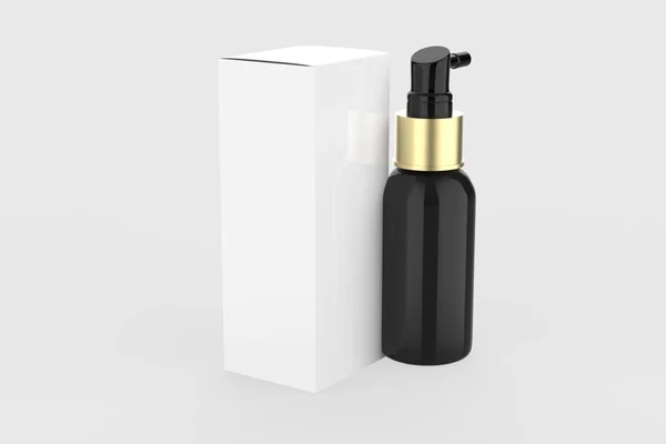 Műanyag Palack Long Nozzle Sprayer Mockup Izolált Fehér Alapon Illusztráció — Stock Fotó