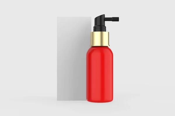 Plastikowe Butelki Long Dysza Sprayer Mockup Izolowane Białym Tle Ilustracja — Zdjęcie stockowe