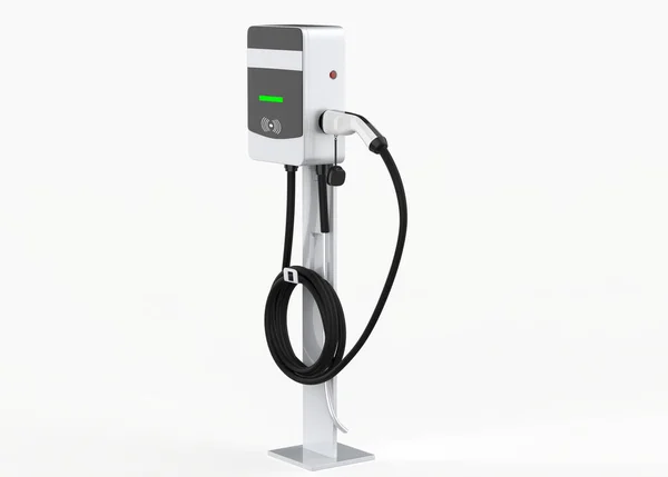 Opladen Auto Elektrische Auto Schone Energie Voor Het Rijden Toekomst — Stockfoto