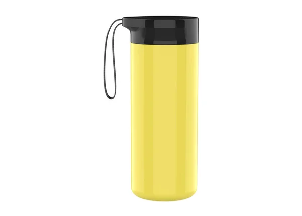 Thermo Flask Bottle Mockup Geïsoleerd Witte Achtergrond Illuatratie — Stockfoto