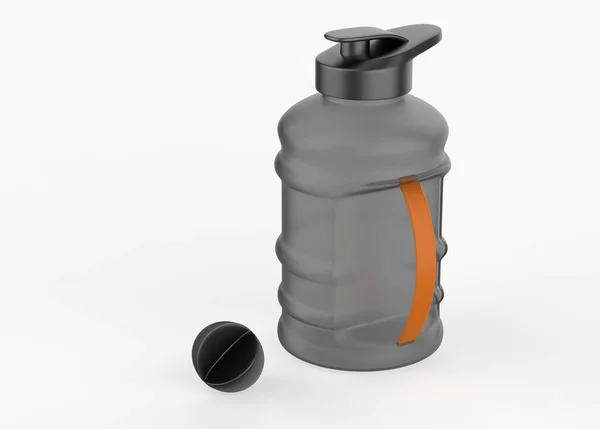 Liter Sports Water Bottle Gym Isolated White Backgroun Illustration — Stockfoto