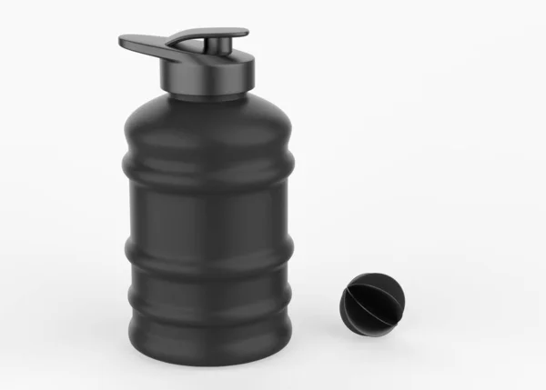 Liter Sports Water Bottle Gym Isolated White Backgroun Illustration — Zdjęcie stockowe