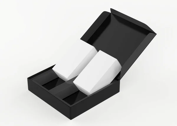 Beyaz Arka Planda Izole Edilmiş Çay Kutularıyla Dolu Bir Kutu — Stok fotoğraf