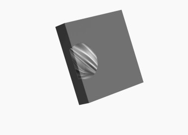 Pencere maketli sert kutu. Paketleme tasarımı için iyi. 3d illüstrasyon