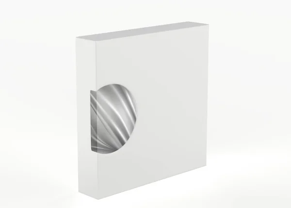 Caja Dura Con Ventana Set Mock Bueno Para Diseño Envases —  Fotos de Stock