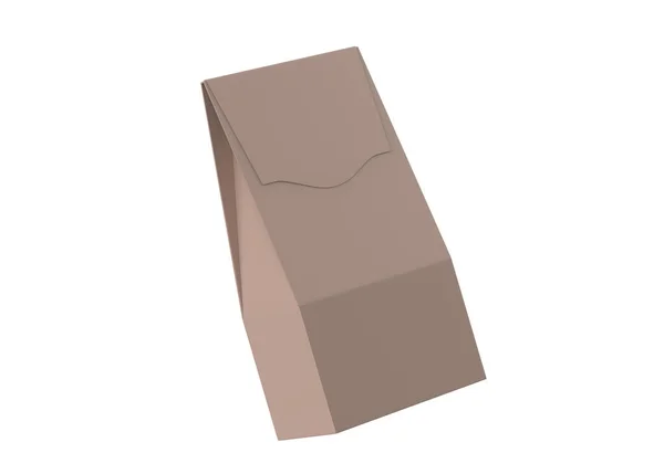 Paper Food Bag Mockup Isolated White Background Illustration — Stock fotografie