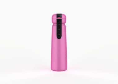 Matte Termos Şişe Mokup beyaz arka planda izole edildi. 3d illüstrasyon 