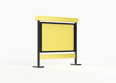 Sokak reklamcılığı için reklam. Model reklam panosu. 3d illüstrasyon