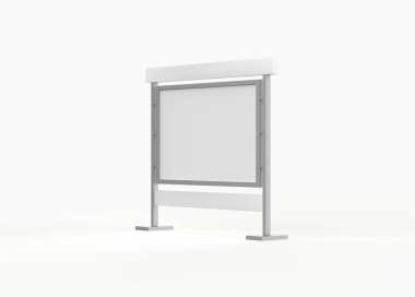 Sokak reklamcılığı için reklam. Model reklam panosu. 3d illüstrasyon