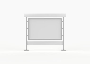 Sokak reklamcılığı için reklam. Model reklam panosu. 3d illüstrasyon