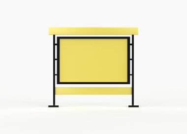 Sokak reklamcılığı için reklam. Model reklam panosu. 3d illüstrasyon