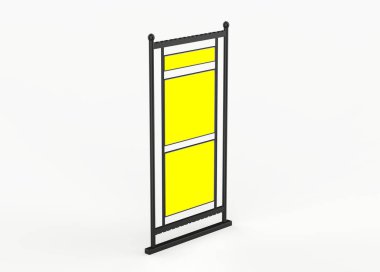 Sokak reklamcılığı için reklam. Model reklam panosu. 3d illüstrasyon