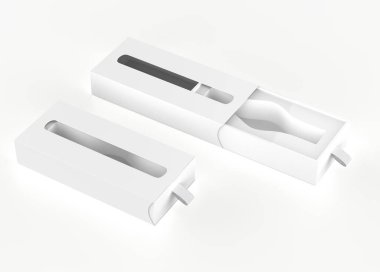 custom hard box isolated on white background. 3d illustration