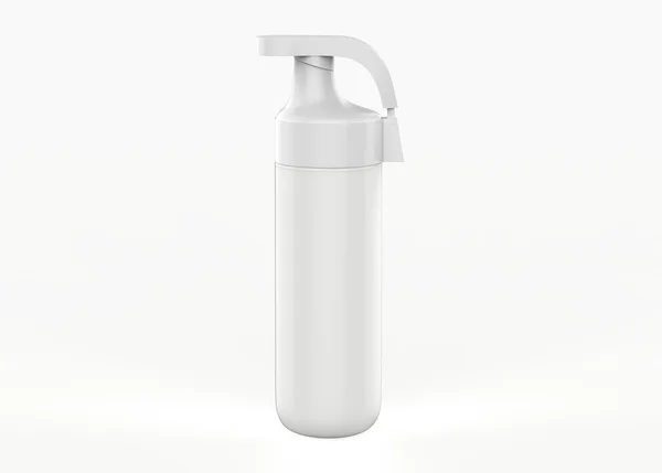 Matte Thermos Bottle Mockup Ізольований Білому Тлі Ілюстрація — стокове фото