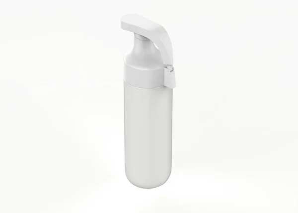 Matte Thermos Bottle Mockup Isolato Fondo Bianco Illustrazione — Foto Stock