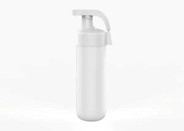 Matte Thermos Bottle Mockup Isolato Fondo Bianco Illustrazione — Foto Stock