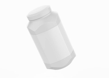 3L kavanoz Mockup beyaz arka planda izole edildi. 3d illüstrasyon