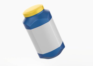 3L kavanoz Mockup beyaz arka planda izole edildi. 3d illüstrasyon
