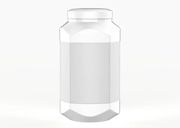 Jar Mockup Isolado Fundo Branco Ilustração — Fotografia de Stock