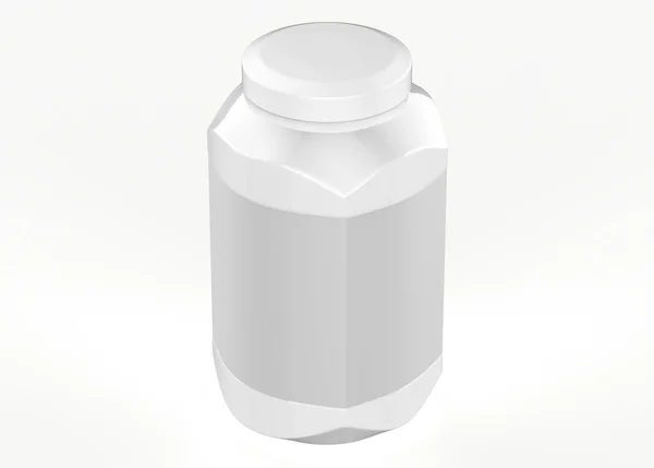 Glas Attrappe Isoliert Auf Weißem Hintergrund Illustration — Stockfoto