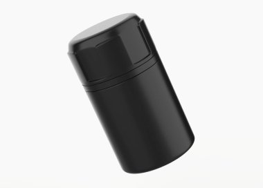 İlaç şişesi maketi beyaz arka planda izole edilmiş. 3d illüstrasyon