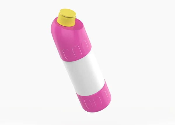 Botella Plástico Limpiador Inodoro Mofa Aislado Sobre Fondo Blanco Ilustración —  Fotos de Stock