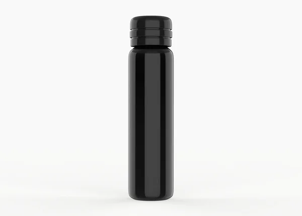 Glossy Bottle Mockup Elszigetelt Fehér Háttér Illusztráció — Stock Fotó