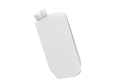 Kozmetik şişe modeli beyaz arka planda izole edildi. 3d illüstrasyon