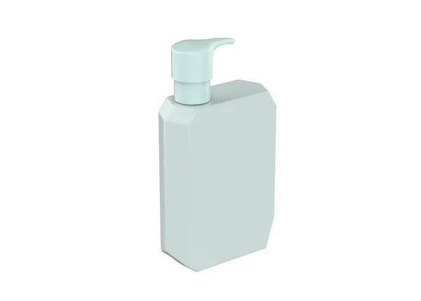 在白色背景上隔离的化妆品瓶垫 3D说明 — 图库照片