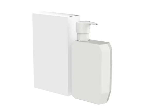 Cosmetic Bottle Mockup Isolated White Background Illustration — Stock Photo, Image