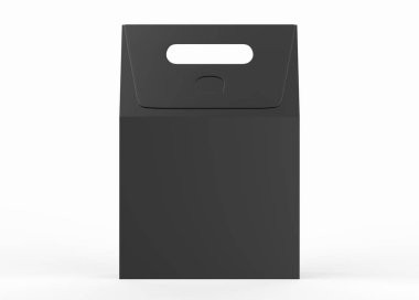 Beyaz Arkaplan 'da izole edilmiş karton kutu modeli. 3d illüstrasyon