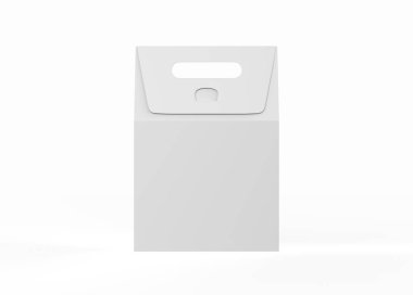 Beyaz Arkaplan 'da izole edilmiş karton kutu modeli. 3d illüstrasyon