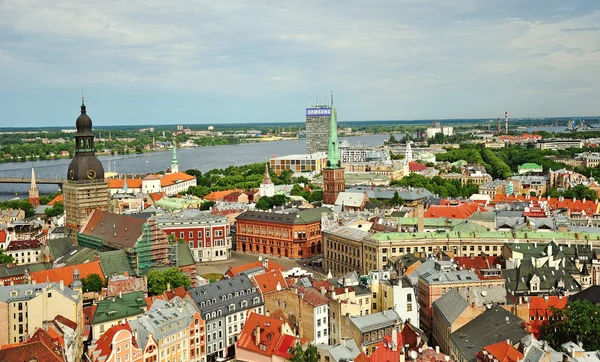 Panorama av Riga, Latvia – stockfoto