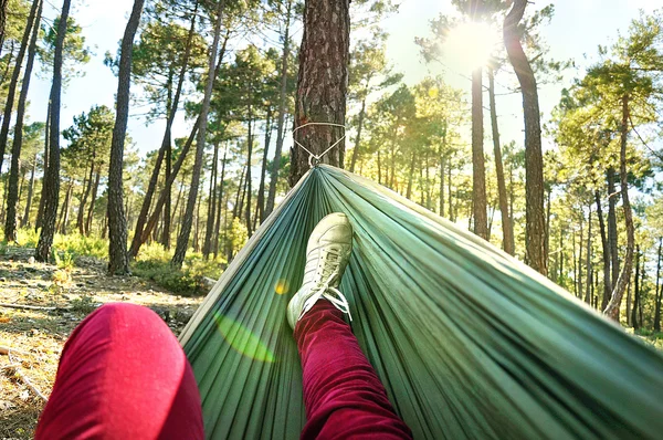 Relax in a hammock — Stock Photo, Image
