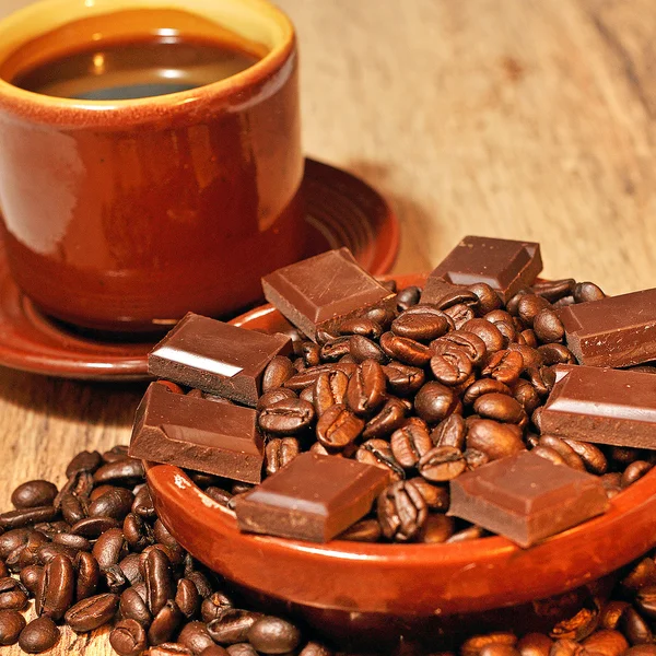 Café, chocolate — Foto de Stock