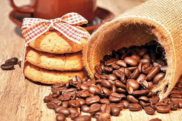 Caffè, biscotti — Foto Stock