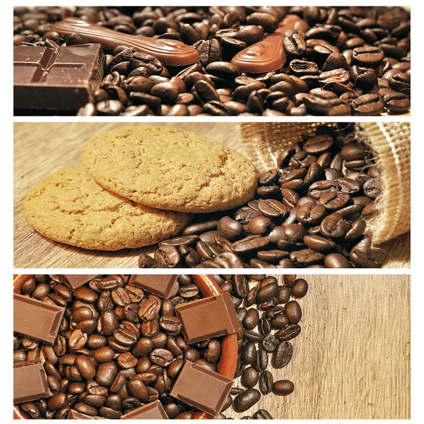 Kaffee-Collage — Stockfoto