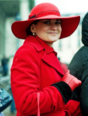 Праздник, эпоха, шляпы, женщина, красный,