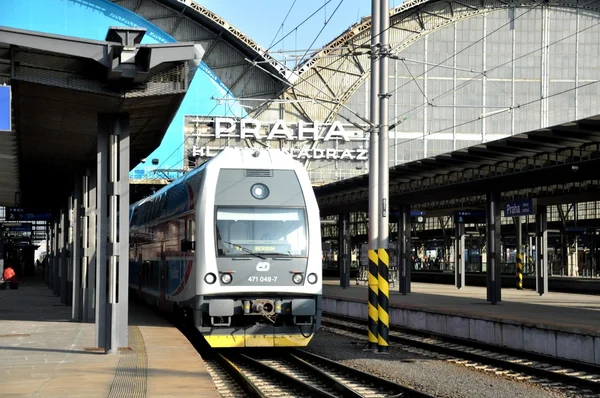 駅、鉄道、ツアー、観光、プラハ、関心、冬、クリスマス, — ストック写真