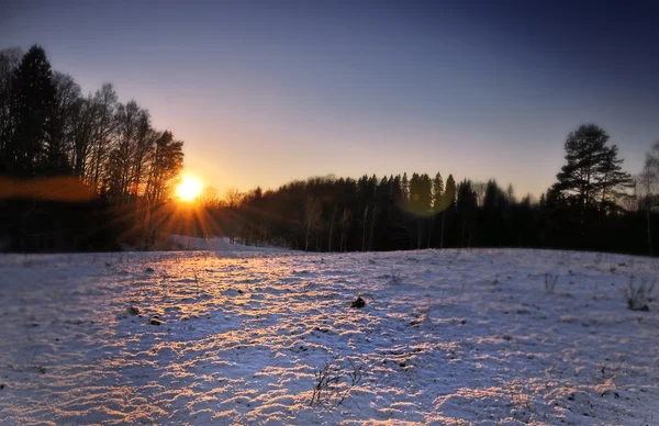 Schneefeld — Stockfoto