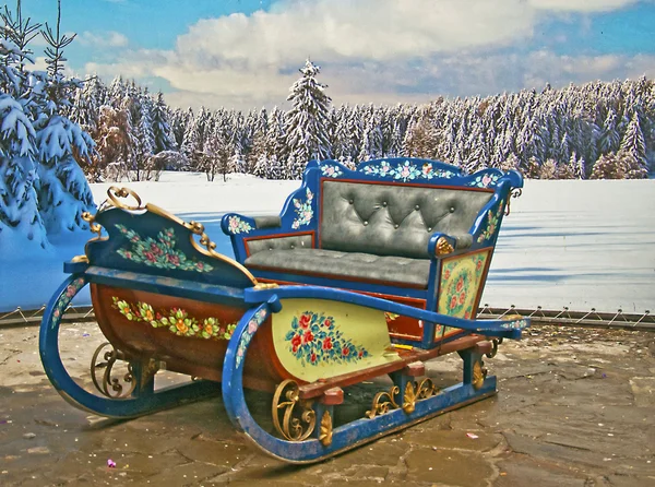 俄罗斯的木制雪橇 — 图库照片
