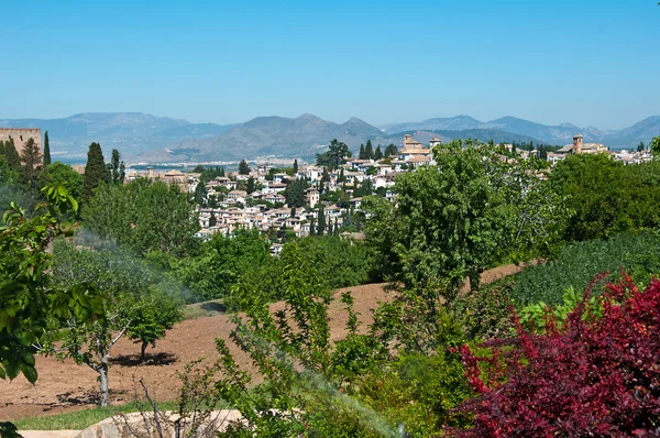 Gärten der Alhambra in Granada, Spanien — Stockfoto